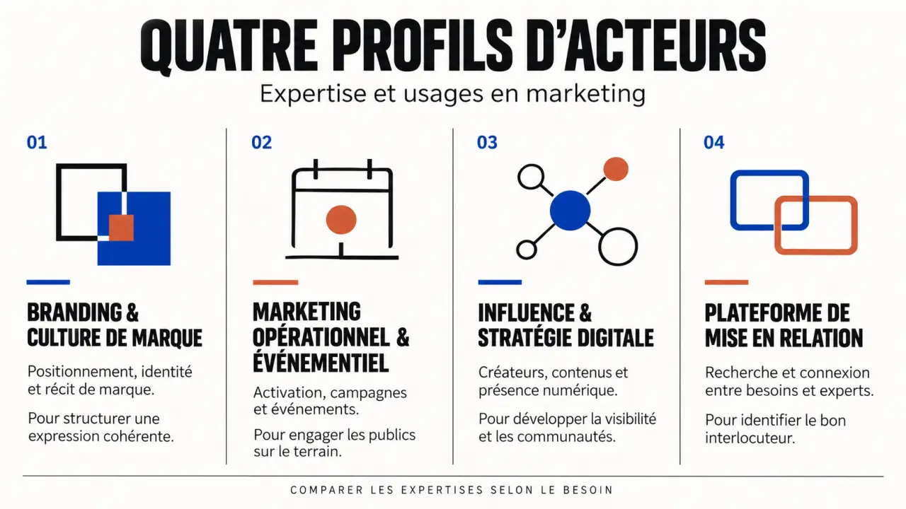 Infographie comparative des expertises d’une agence lyon marketing fr