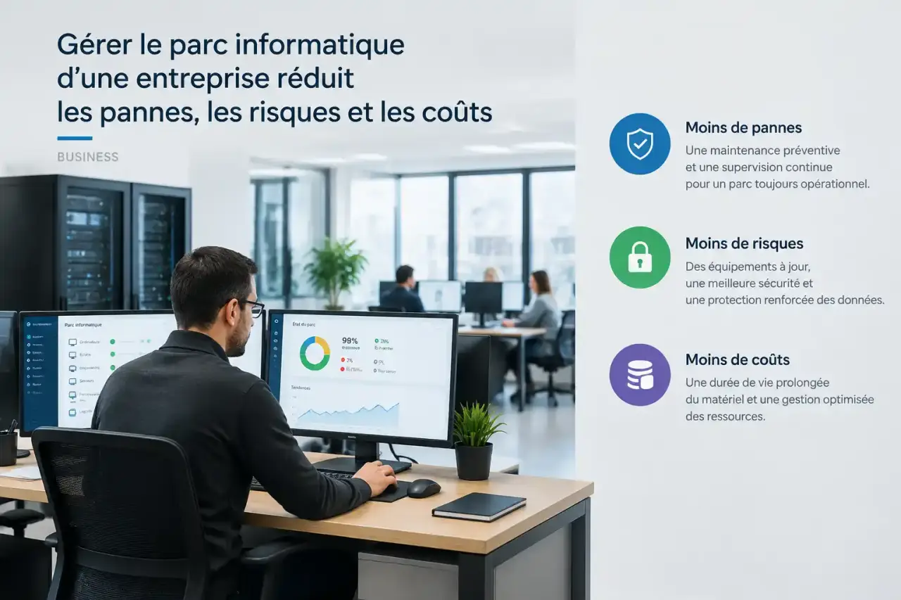 Gérer le parc informatique d’une entreprise réduit les pannes, les risques et les coûts