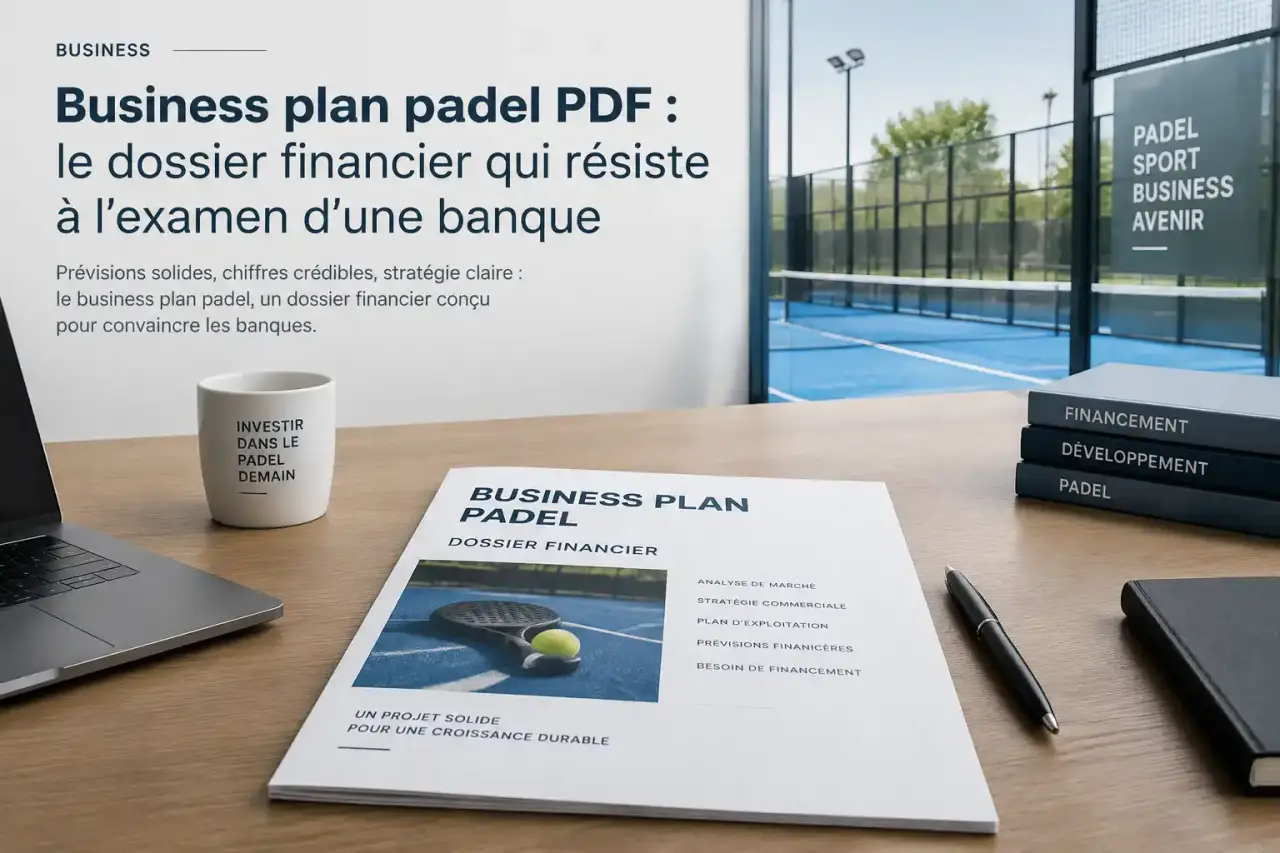 Business plan padel PDF : le dossier financier qui résiste à l’examen d’une banque