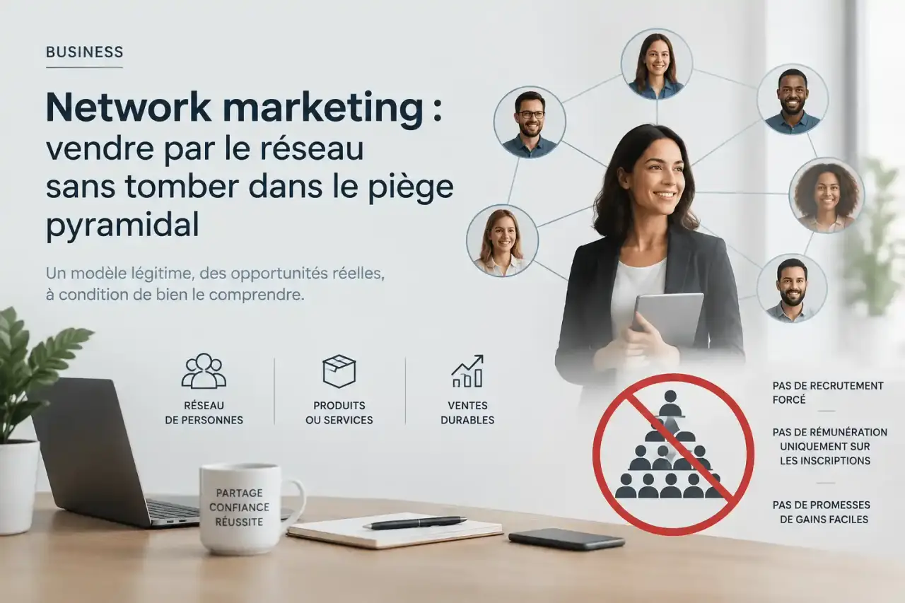Network marketing : vendre par le réseau sans tomber dans le piège pyramidal