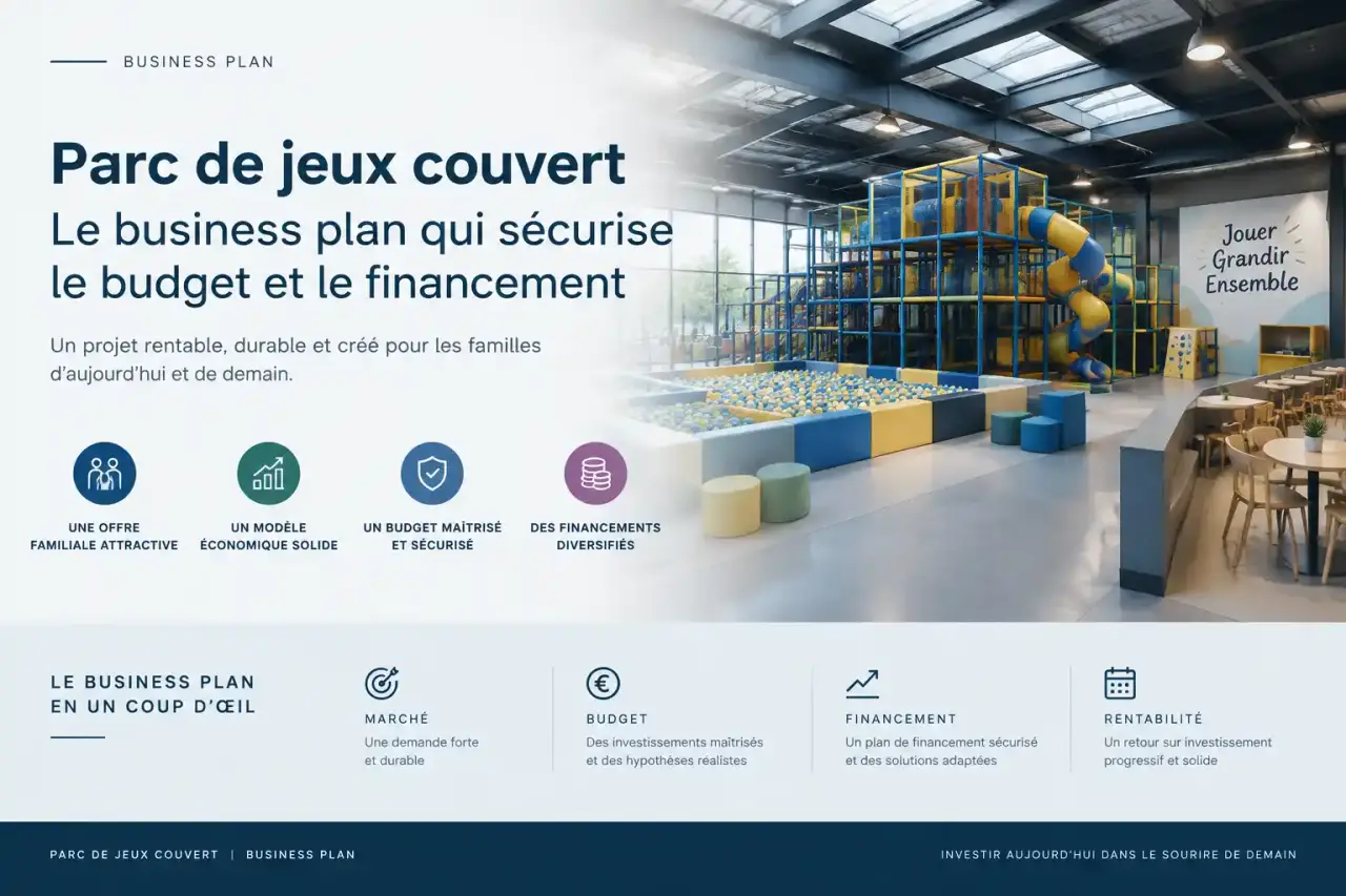 Business plan de parc de jeux couvert : le PDF qui sécurise le budget et le financement